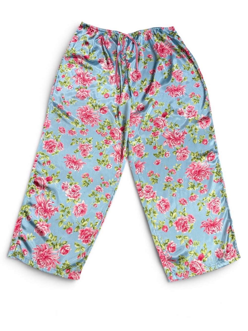 PINK Victoria's Secret Blue and Pink Floral Pajama Lounge Pants Size 2X